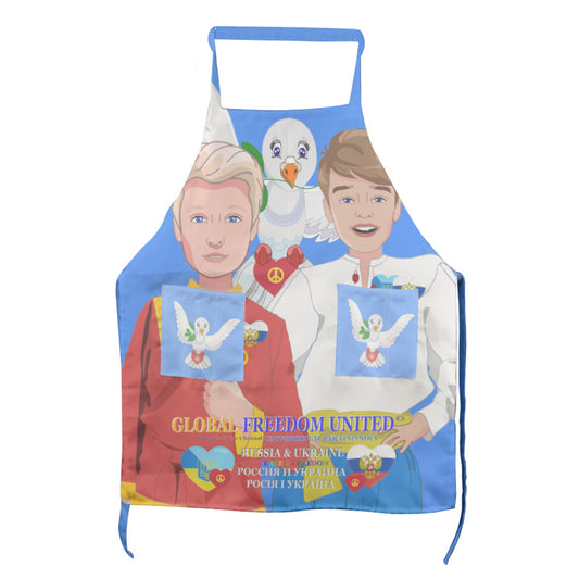 Apron GLOBAL FREEDOM UNITED© Men Ukraina & Russia Blue