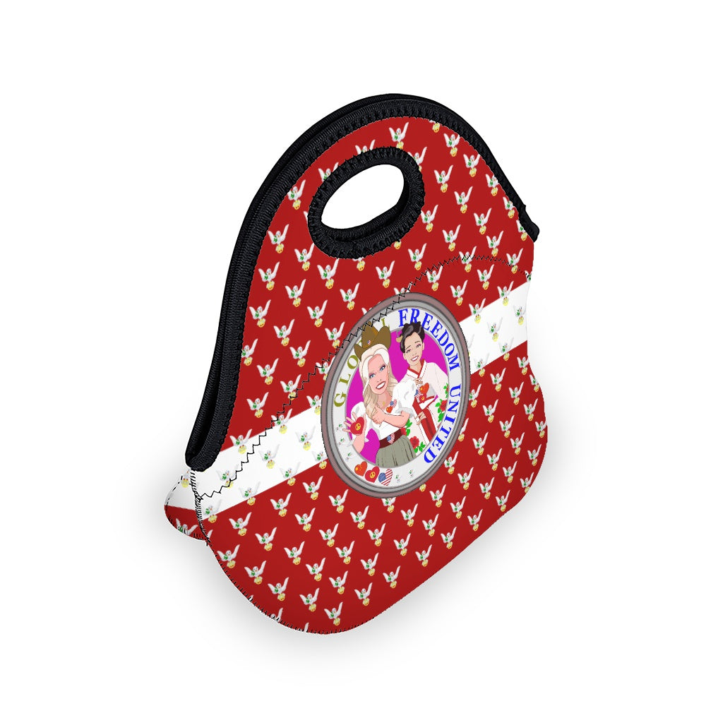 Meal Back GLOBAL FREEDOM UNITED© Women China & USA Dove Of Peace Red