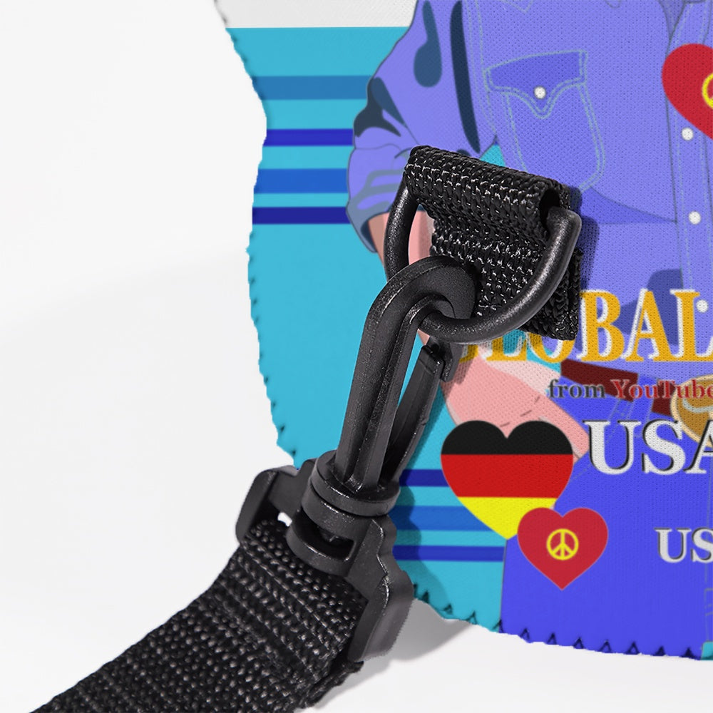 Meal Bag With Strap Global Freedom United Men Usa & Germany Old Peace Blue