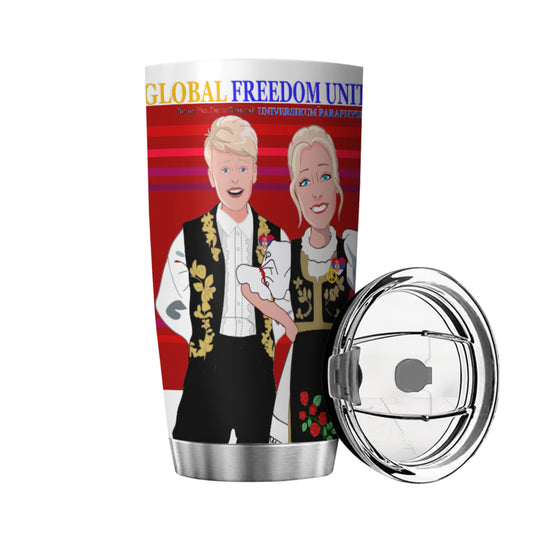 Tumbler Global Freedom United Couple Edition Serbia Black Red