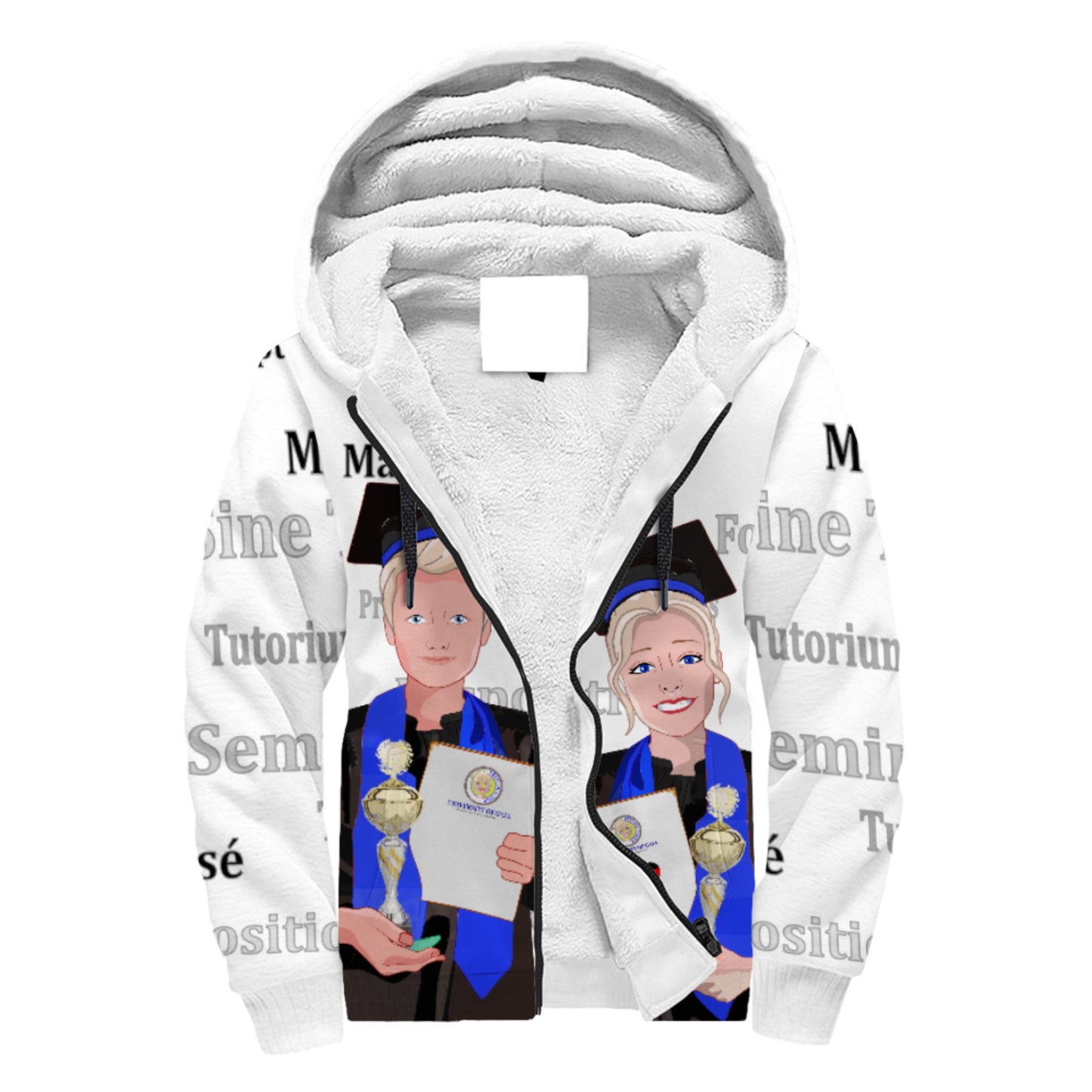 Plush Hoodie Global Freedom United Student Couple Blond Hair Germany