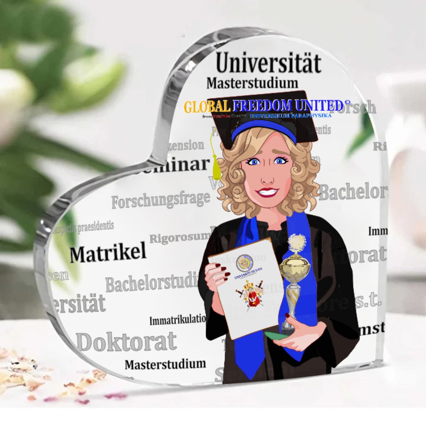 Acryl Heart Global Freedom United Student Girl Blond Hair 2