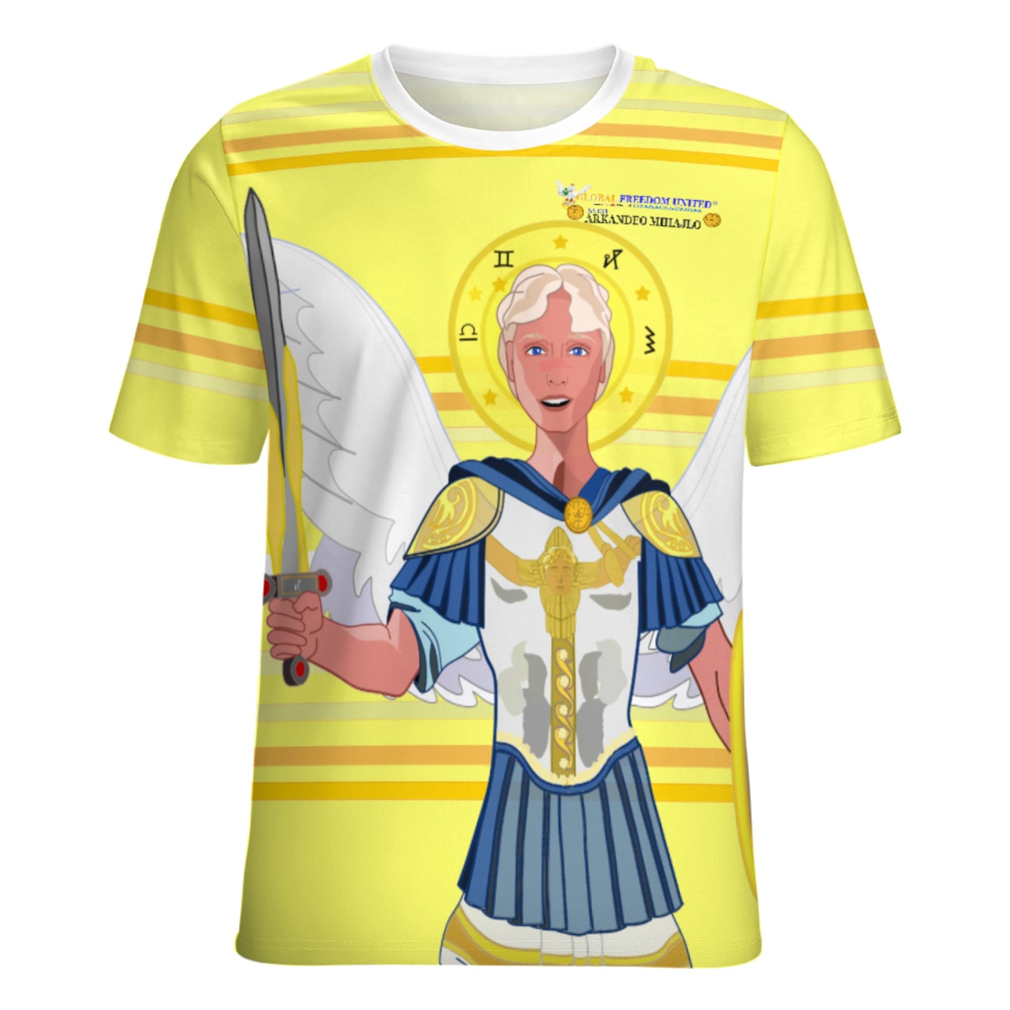 Women´s T-shirt Global Freedom United Archangel Michael Croatia V1 Yellow