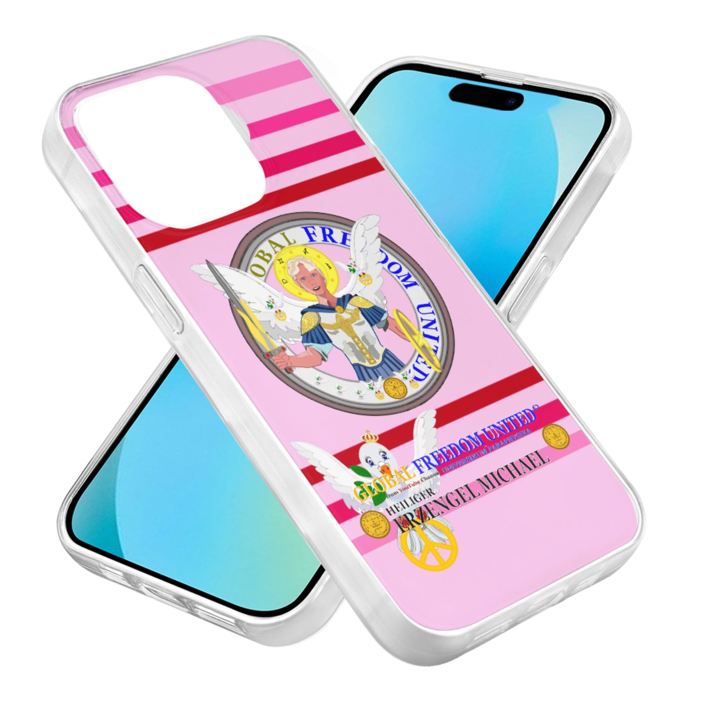 Phone Case Global Freedom United Archangel Michael German Pink 2