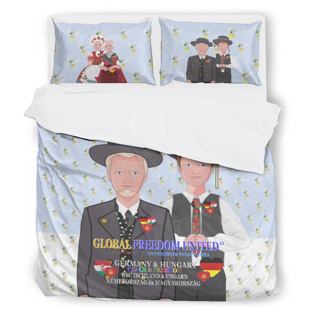 Bed Line GLOBAL FREEDOM UNITED© Men Hungary & Germany Light Blue