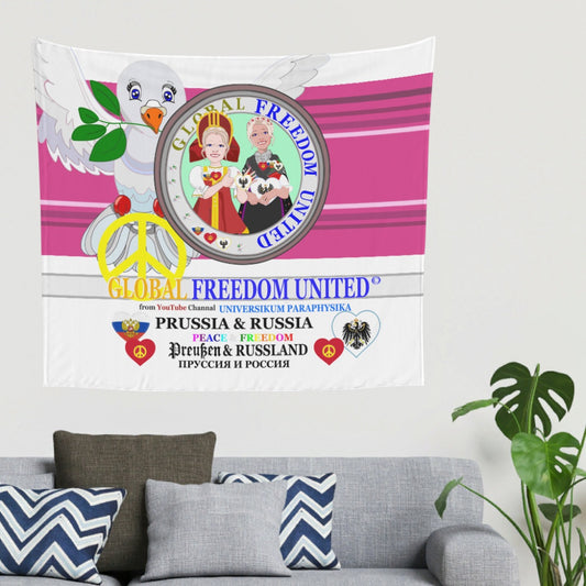 Tapestry Global Freedom United Women Prussia & Russia Old Peace Pink