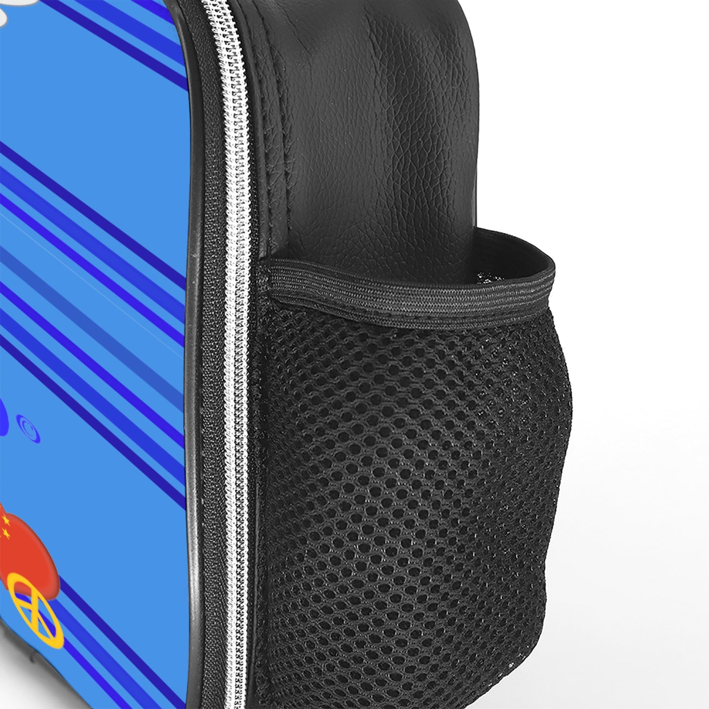 Leather Meal Bag GLOBAL FREEDOM UNITED© Couple Edition China Deep Blue