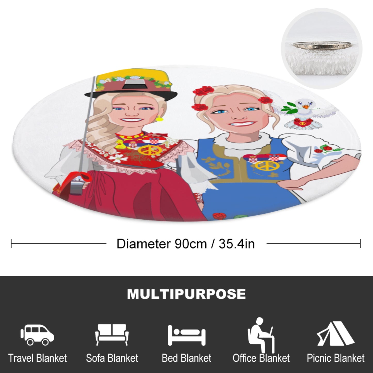 Blankets For Kits GLOBAL FREEDOM UNITED© Girls Croatia & Serbia V2