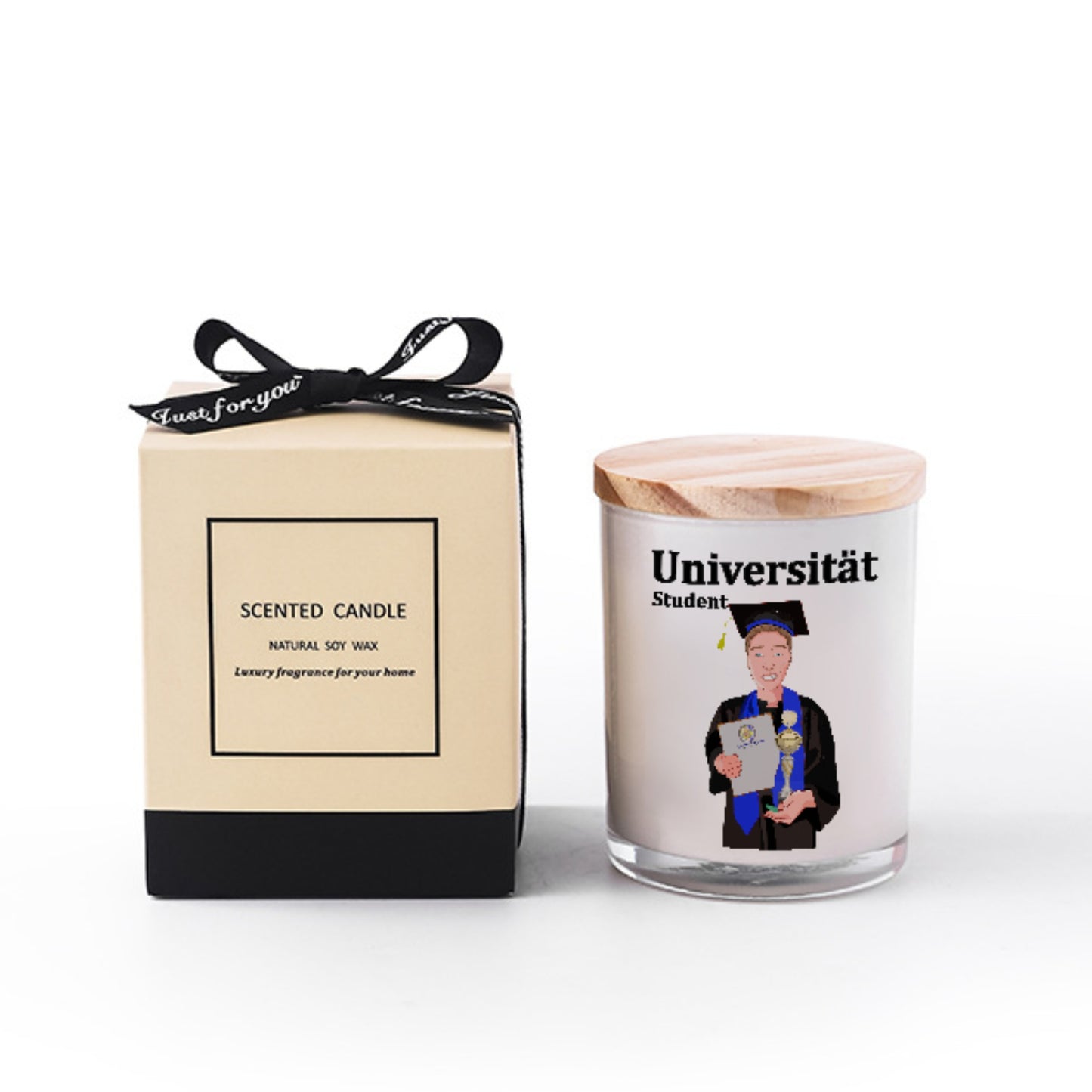 Scented Soy Candle Global Freedom United Student Boy Golden Place Brown Hair 3
