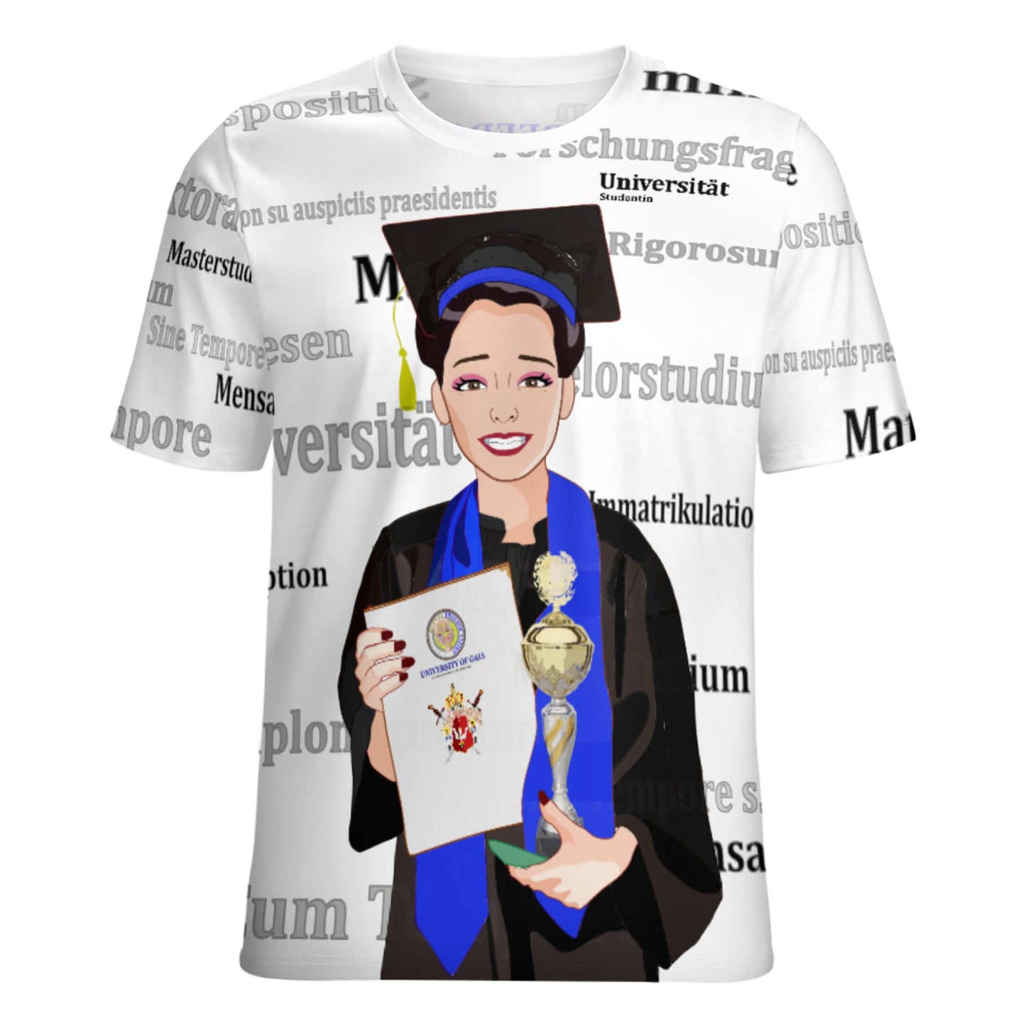 Women´s T-shirt Global Freedom United Asia Student Girl Gold Place