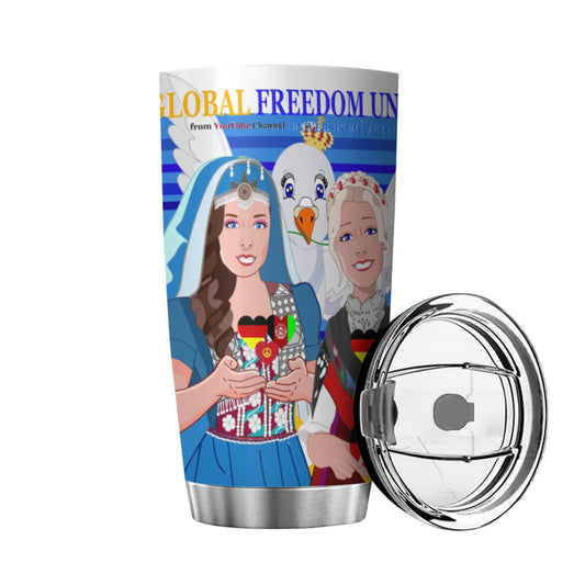 Tumbler Global Freedom United Women Afghanistan & Germany Old Peace Deep Blue