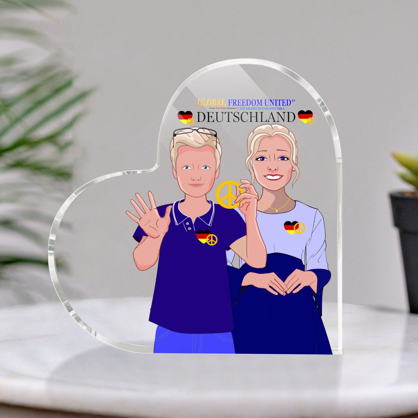 Acryl Haerd GLOBAL FREEDOM UNITED© Couple Edition Germany V2