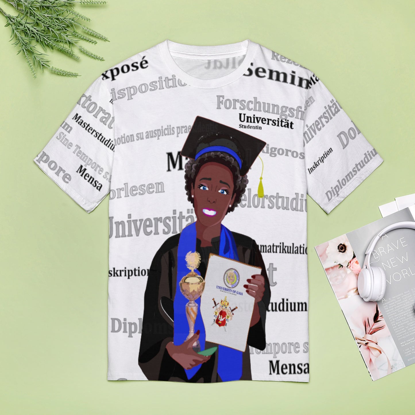 Women´s T-shirt Global Freedom United Afro Student Girl Cooper Place