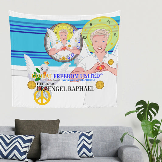 Tapestry Global Freedom United Archangel Raphael German Blue